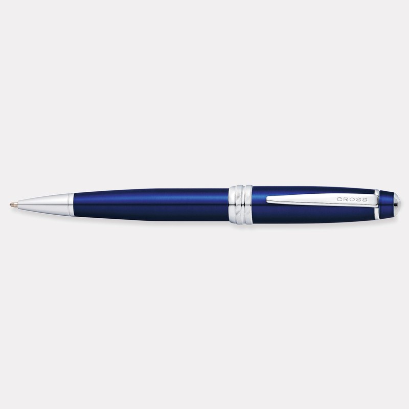 THINGS REMEMBERED Engraved Cross Bailey Blue Lacquer & Chrome Ballpoint