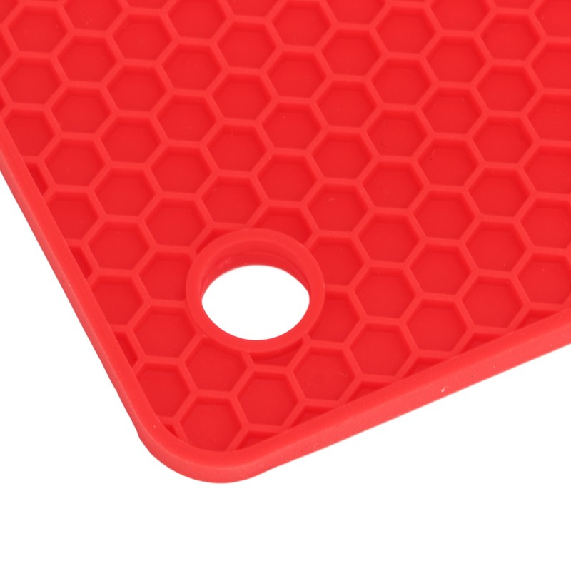 5Pcs Silicone Trivet Mat Square Round Honeycomb Hot Pad Non