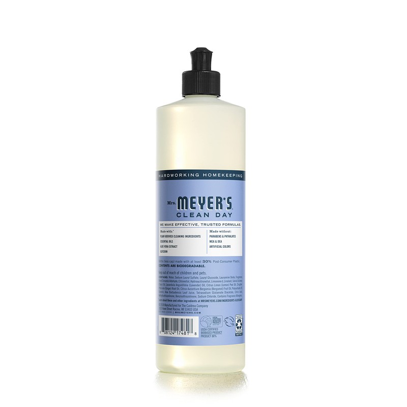 Mrs. Meyer's Clean Day Dishwashing Liquid Dish Soap, Cruelty Free