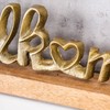 levandeo Welcome Lettering L 45 cm Metal Gold Mango Wood