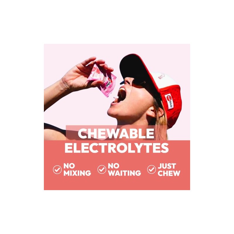 SaltStick Electrolyte FastChews con cafeína - 60 comprimidos masticables con