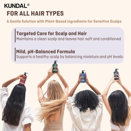 Kundal KUNDAL Natural Shampoo and Conditioner Set [Clean Soap] - Korean Hair Care, Long Lasting Fragrance, Moisturize, Nourish, Frizz Control, Argan & Macadamia Oil, Sulfate-Free 16.9fl oz (Pack of 2)