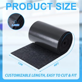 HunnmingRe 12in X 40ft Boat Bunk Carpet Waterproof Backing for Trailer