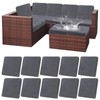 HEBE Outdoor Patio Cushion Covers Set of 10 Waterproof Stretch