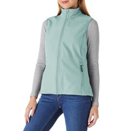 Outdoor Ventures Women's Lightweight Softshell Vest Windproof Fleece Lined Zip Up Sleeveless Jacket for Running Hiking Golf