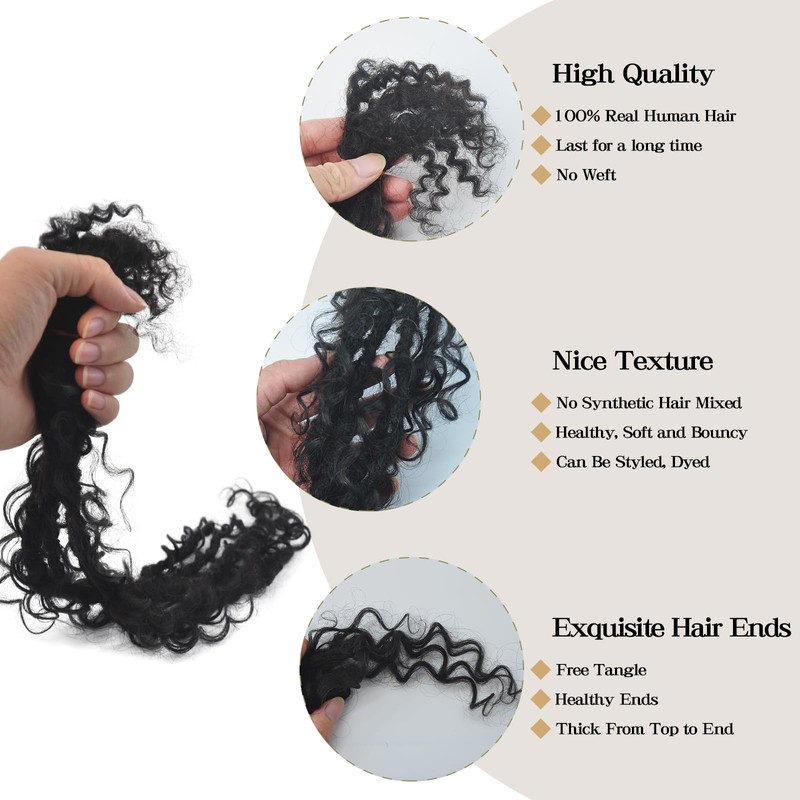 Dreadlock Extensions Human Hair 21 Strands Locs Extensions Real Human