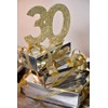 Gold Glitter Number 60th Birthday with Stand