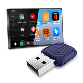 CarlinKit MiNi Ultra Wireless CarPlay & Android Auto Adapter - Plug & Play USB-A/USB-C Upgrade for Wired Cars | Retains OEM Mic, Sound Quality & Controls | OTA Updates