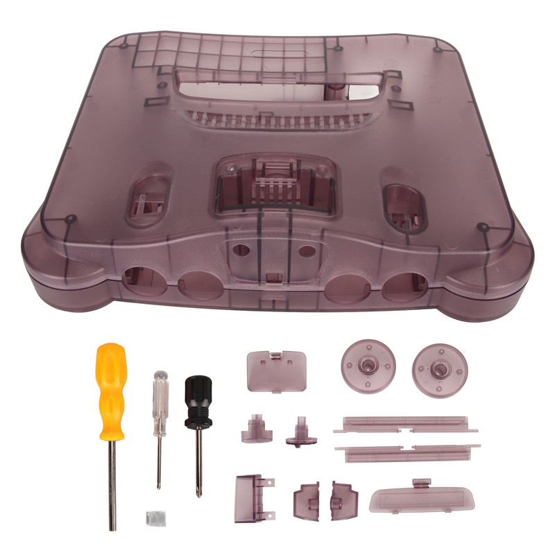 for N64 Translucent Case Replacement Retro Video Game Console Protective