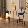 Deisy Dee 4PCS Round Bar Stool Seat Covers Stretch Round