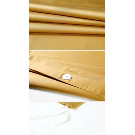 Solid Color Egyptian Cotton Duvet Cover Luxury Bedding Set High Thread Count Long Staple Sateen Weave Silky Soft Breathable Pima Quality Bed Linen (King, Mustard Yellow)