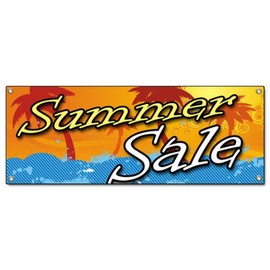 Summer Sale Banner Sign Store Clearance Signs