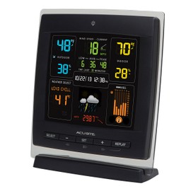 AcuRite Notos (00622) Pro Color Weather Station with Wind Speed, Temperature and Humidity, dark theme