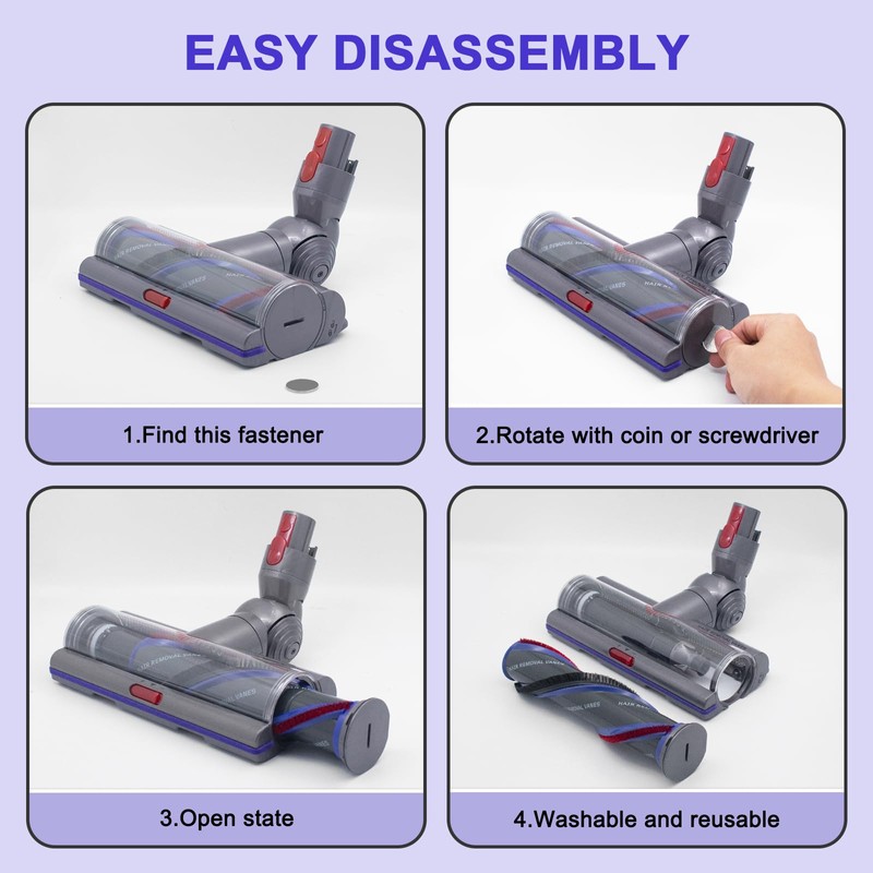 V11 High Torque Brush Head Attachments Compatible with Dyson V15