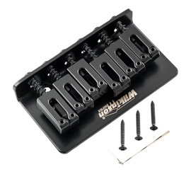 Wilkinson M Series 52.5mm(2-1/16 inch) Modern Hardtail Fixed Bridge Non-Tremolo Bridge for Strat Tele Style Electric Guitar, Black