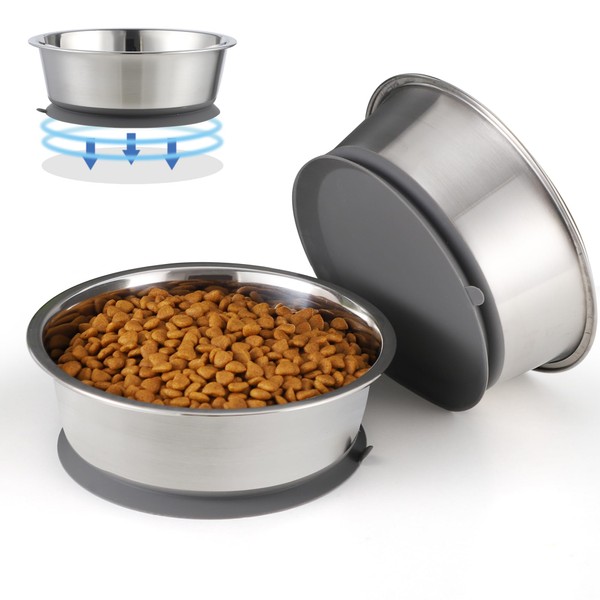 Nicelock Stainless Steel Dog Bowl | Set of 2, Metal