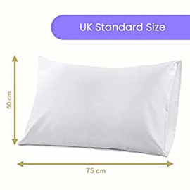 Dazzle Collection® 2 x Luxury Pair of Housewife Pillow Cases Non Iron Percale Bedroom Bedding Pillow Cover (50 x 70 cm, Cream)