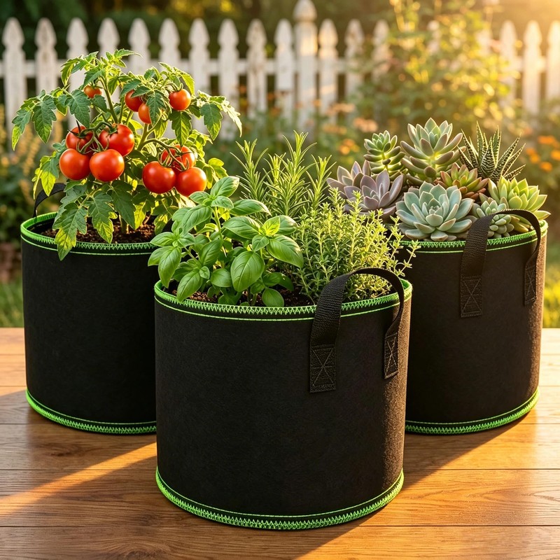 10 Gallon Grow Bags, Heavy Duty Fabric Pots with Handles