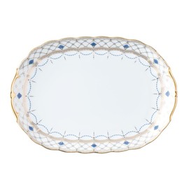 Narumi 52476-1992 Primadonna Plate, 12.6 inches (32 cm), Gold, Made in Japan, Stylish, Gorgeous, Elegant, Platter Platter, Gift Box Included
