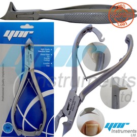 YNR - Professional Toe Nail Cutters Clippers Nippers Chiropody Podiatry Heavy Duty - For Very Thick Nails Fungus Nails - Moon Shape - C Shape