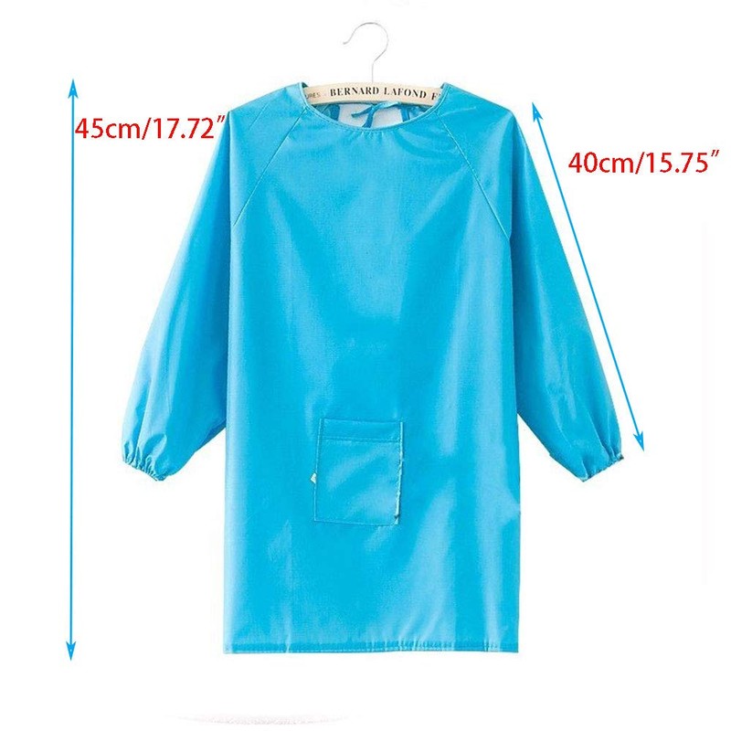 Kids Smock Waterproof Painting Apron with Long Sleeves and 1