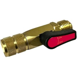 Javac Ball Valve, 1/4 Inch FLF x 1/4 Inch FLM, Red