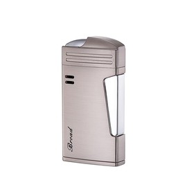 Torch Lighter Jet Flame Butane Refillable Lighters Windproof Lighters with Side Press Ignition Cool Pipe Lighters Unique Gifts for Family Friend Men (Silver)