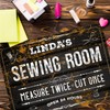 Custom Sewing Sign, Custom Name for Sewing Room Wall Art
