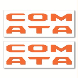 Prime Series UV Weatherproof Vinyl Decals: Pair of Left and Right Front Door Sill Protector Letter Inserts for 2016-2023 Toyota Tacoma (Gloss Orange)