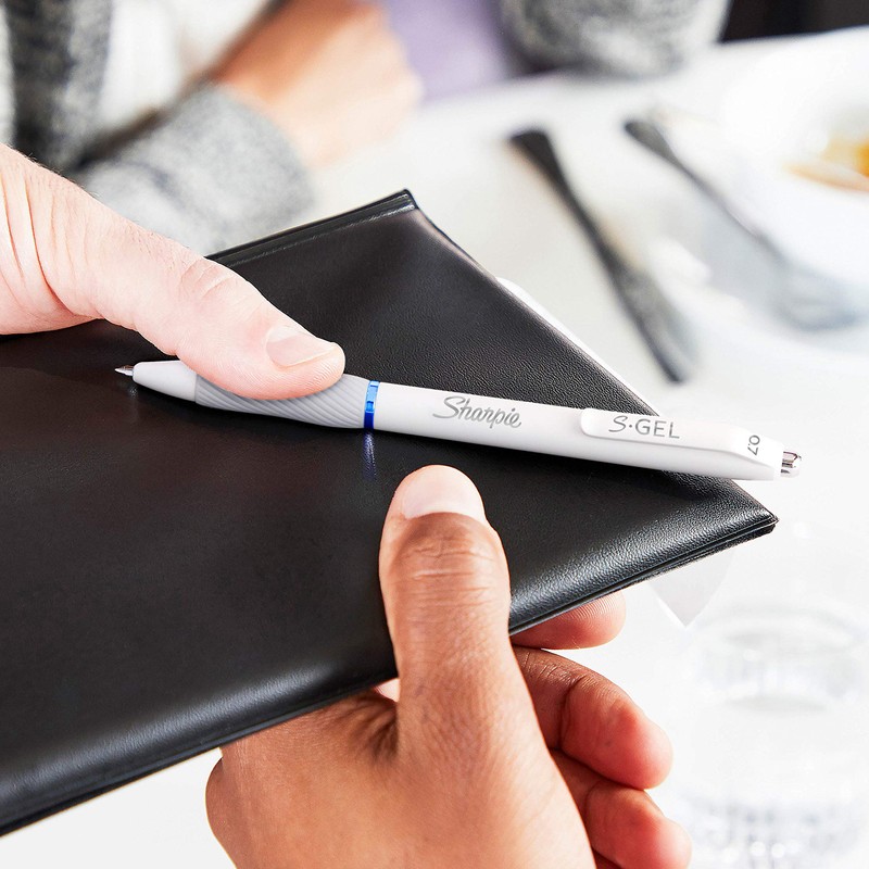 Sharpie S-Gel, Gel Pens, Medium Point (0.7mm), Pearl White Body,