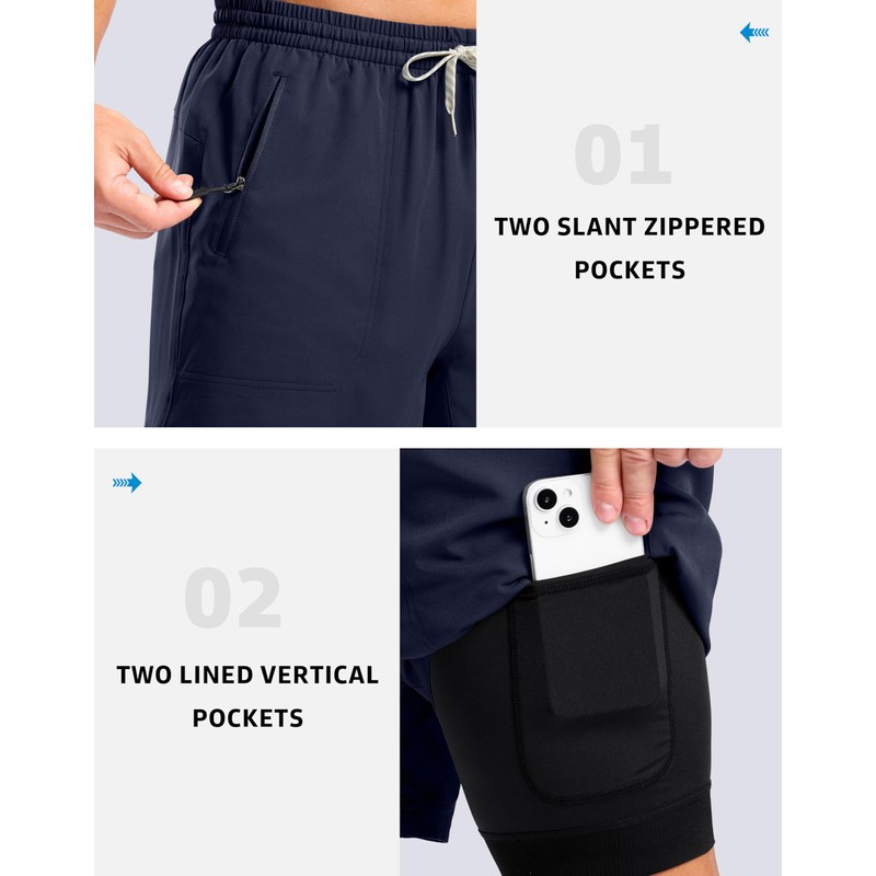 Bikewa Men's Mountain Bike Shorts 4D Padded Loose-fit Cycling Biking