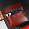 PROMOTEUP A4 A5 PU Leather Document Holder with Metal Button,