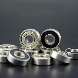 GOIYZTTR 30pcs Bearing Wheel 608 ZZ Both Sides Shielded Skateboard Ball Bearings,Carbon Steel Bearings,Smooth,Long Life,Durable,for Skateboards,Inline Skate, Scooter, Rollerblading Etc/Silver