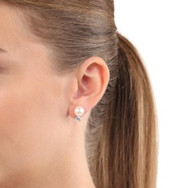 Amor 925 Sterling Silver Women's Jewellery with Synthetic Zirconia Silver Comes in Jewellery Gift Box, Sterling Silver, Created Cubic Zirconia