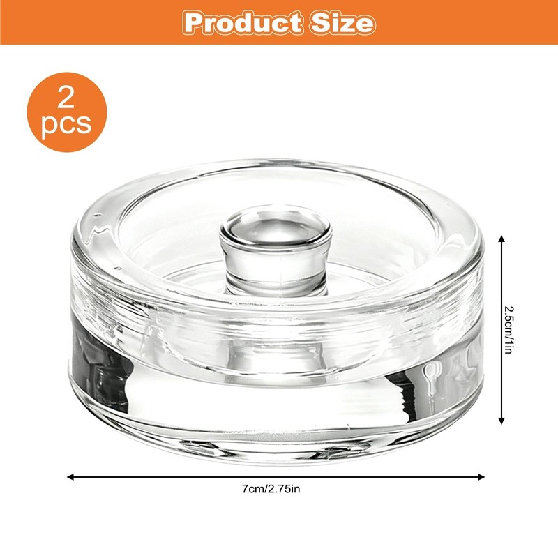 2 Pack Glass Fermentation Weights, 7cm Wide Mouth for Fermenting