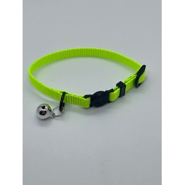 Simon's Cat Collars Safety Collar, with Bell, Break Away Safety Buckle, Snag Free, Soft, Durable and Fully Adjustable Size 7-11" (Green)