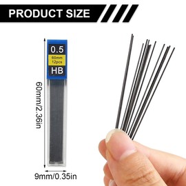 Tomedeks Pack of 120 Pencil Leads 0.5 mm, 0.5 mm Hb Shatterproof Leads for Mechanical Pencils, Smooth and Clear Writing and Significantly Smooth Lead Replacement