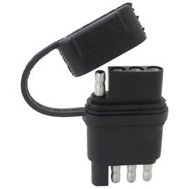 Huoptl 4-Way Flat Trailer Wiring Tester 4 Pin Trailer Light Tester for Turn Signal Tail Lights Trouble Shooter 4-Pin Trailer Light Wire Circuit Tester