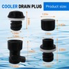 Cooler Drain Plug Hose Connection Set, Upgraded Drain Plug with
