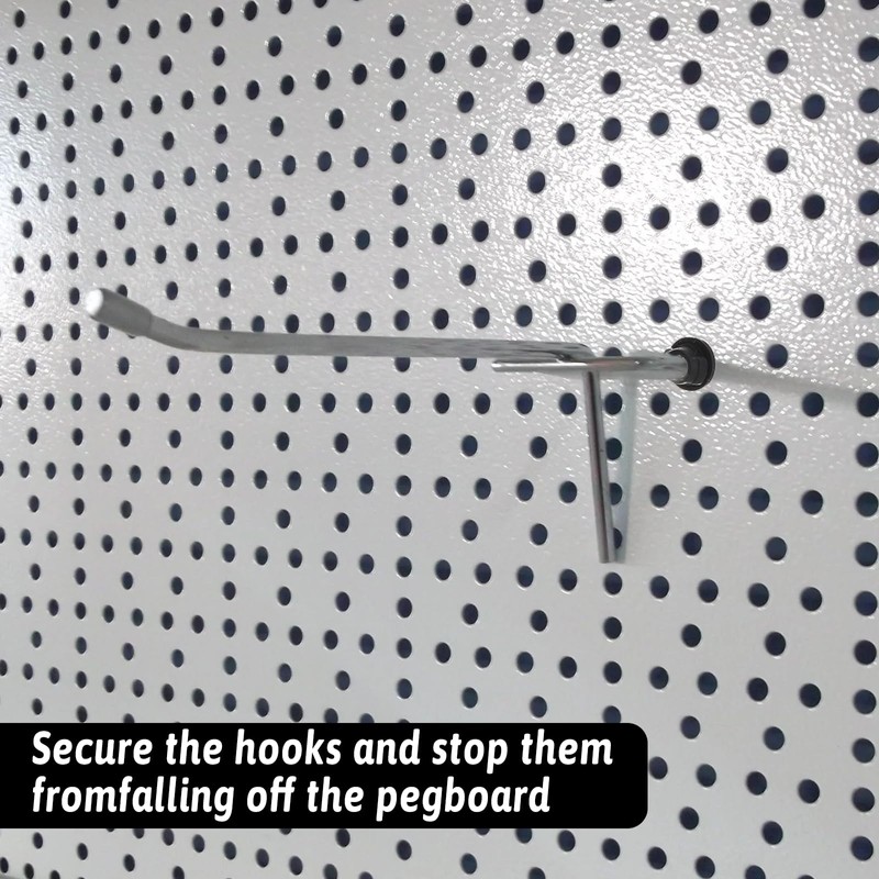 Pegboard Hook Locks, 120PCS Black Pegboard Locks for Stopping Hooks