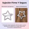 Clips de Cabello Estrella de Cinco Puntas 20 Piezas