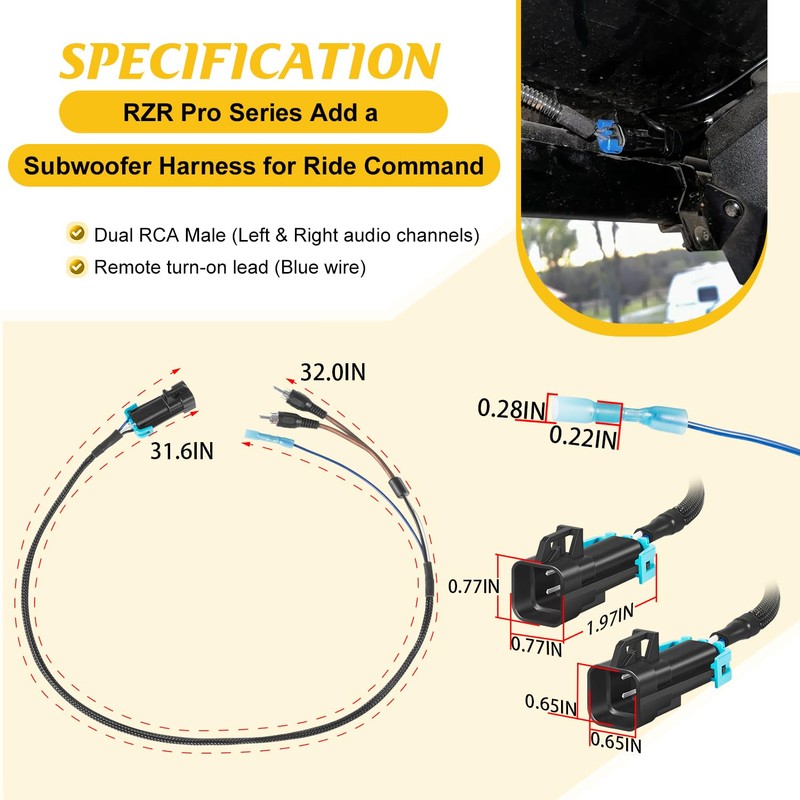 Zymurgoes for RZR Pro Series Output Harness and Subwoofer Harness