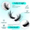 Individual Eyelashes, 3D Effect, 80D DIY Cluster Eyelashes, 0.07 D