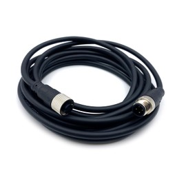 FOWIUNYE 6.56ft M12 4 Pins Male to Female Connector Cable, A Code Straight Molding Cable Female to Male Aviation Sensor Electrical PVC Wire 250V 4A AC/DC Industrial Molded Wire AWG22 (2Meter)
