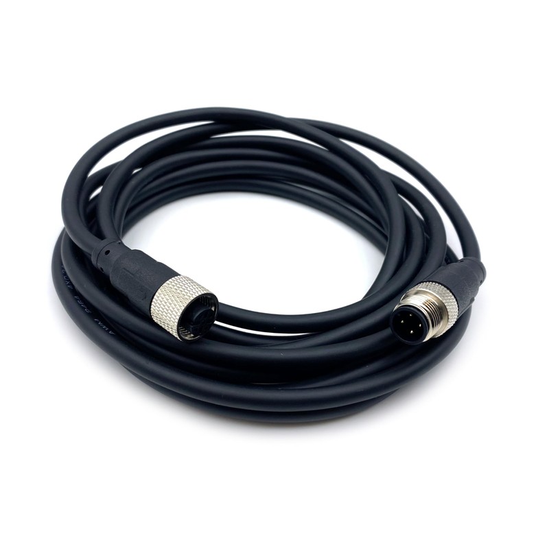 FOWIUNYE 6.56ft M12 4 Pins Male to Female Connector Cable,