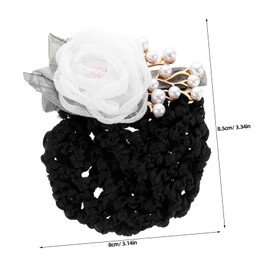 Mikinona 2pcs Flower Hair Bun Covers Stylish Bun Clips Nets for Women for Stewardess Bank Staff Versatile Hair Accessories for Formal Everyday Wear