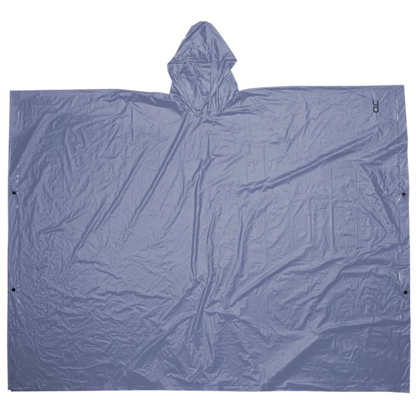CLC Rain Wear R10430 .10MM PVC Poncho - Blue Large