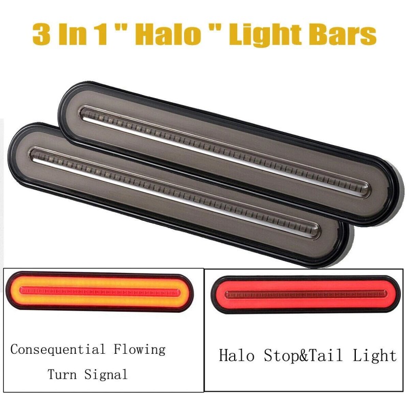 FABOOD F 2 Pack 9" Led Trailer Tail Light Bar