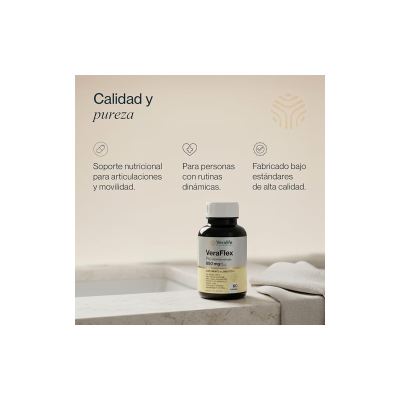 Veraflex Colágeno Tipo Msm Ácido Hialurónico Boswellia Vitamina Suplemento Cápsulas