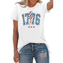 American Flag Heart Shirts for Women 4th of July T-Shirt Graphic Patriot Tee USA Flag Shirt Tops